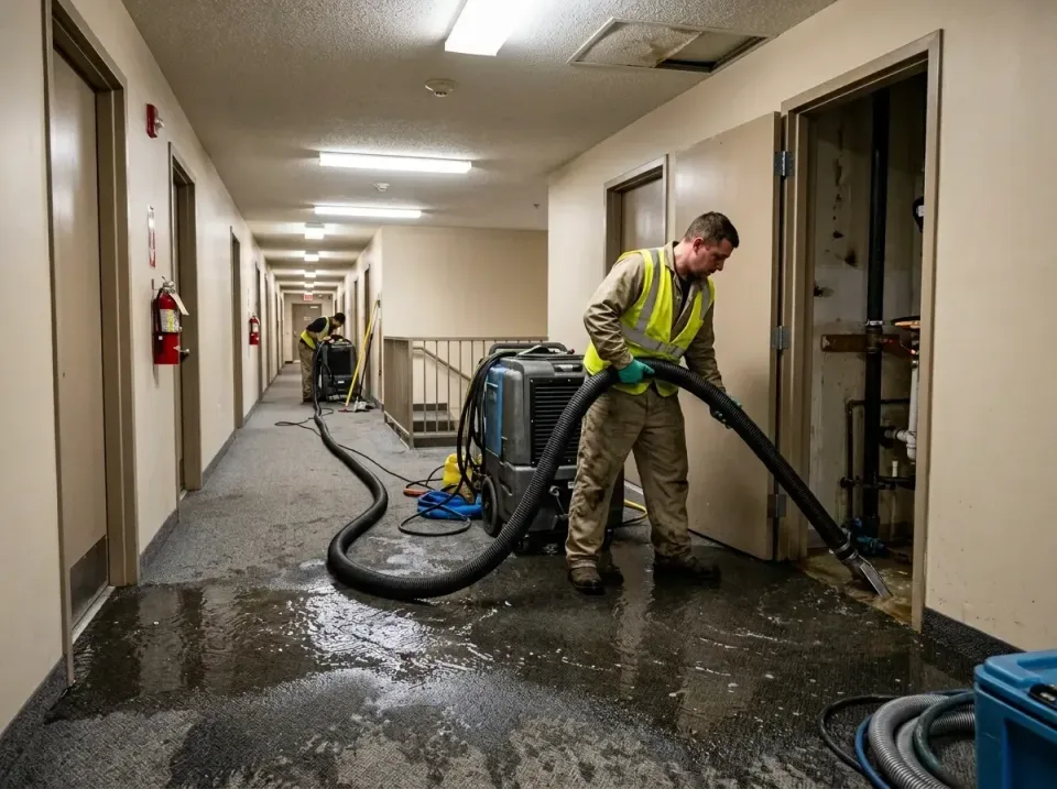 multi-unit-apartment-hallway-f-005 — frequently asked questions, Emergency Burst Pipe Water Extraction & Removal in Stevens…